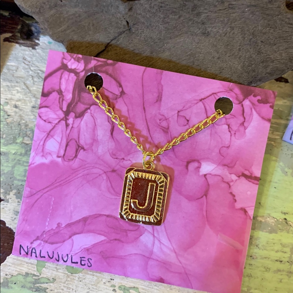 ♥️Anthro Inspired Monogram Necklace (J)